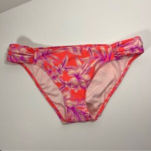 Shade & Shore Floral Bikini Bottom Coral Lavender, size medium